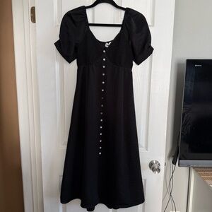 Black Button-Down Dress